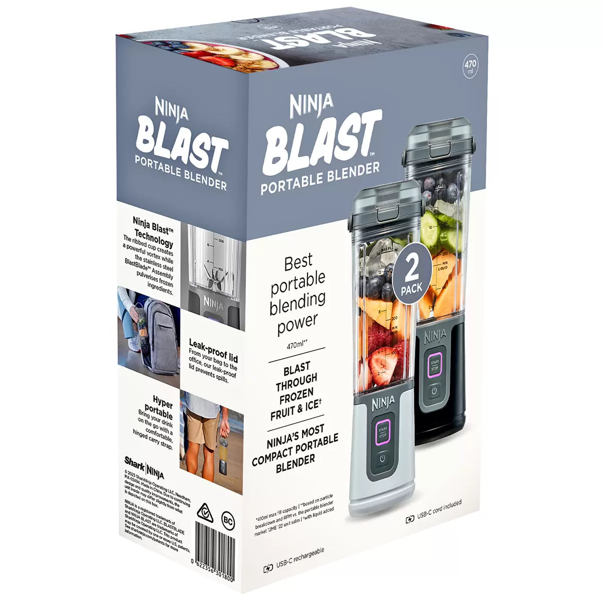 Ninja Blast Portable Blender 2 Pack: Sale Ends 2.3.25