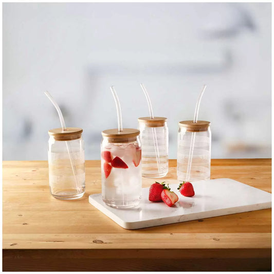 Gourmet Basics By Mikasa Set Of 4 Glass Tumblers