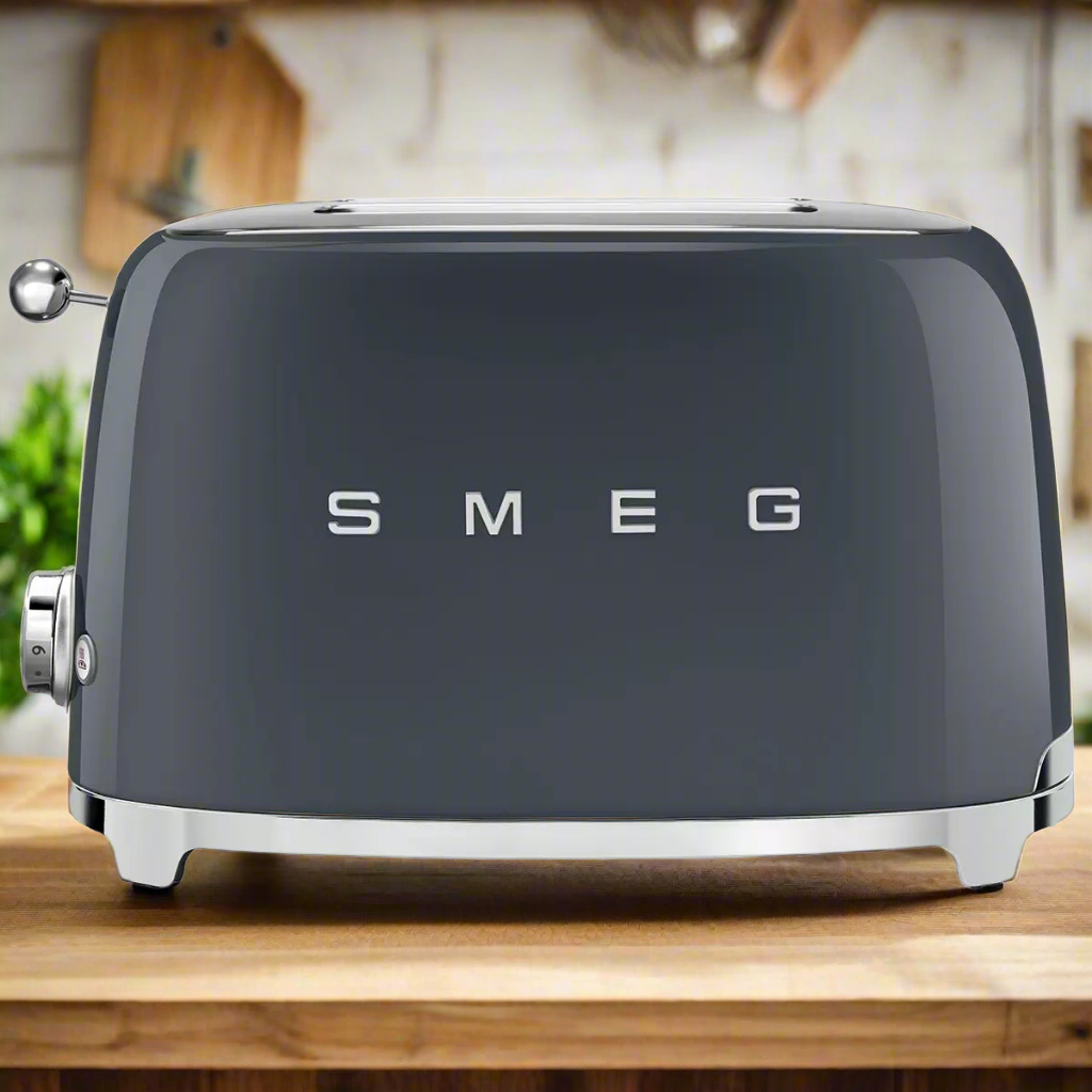 Smeg 50's Style Toaster 2 Slice Slate Grey