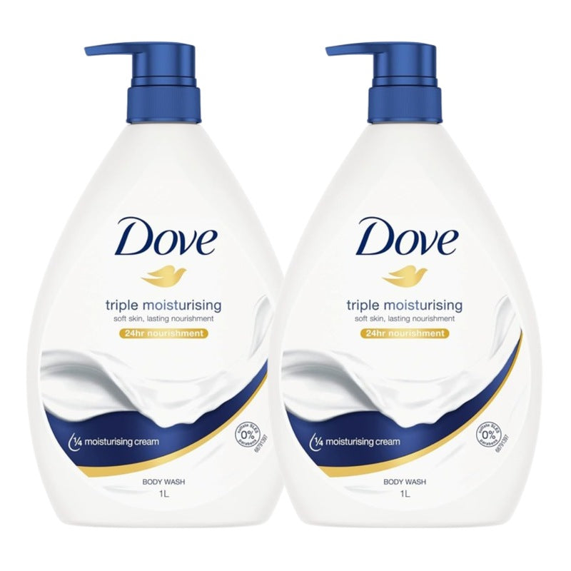 Dove Triple Moisturising Body Wash 2 x 1L